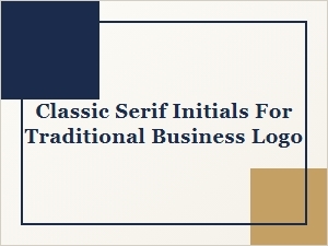 Classic Serif Initials for Traditional Branding