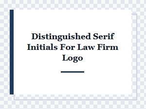 Crafting Law Firm Logos with Classic Distinguished Serif Initials