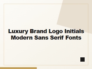 Luxury Brand Initials in Modern Sans Serif Fonts
