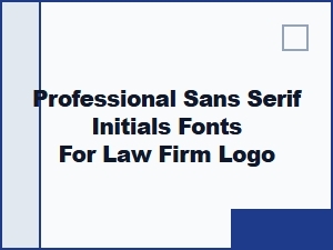 Modern Sans Serif Initials for Legal Branding