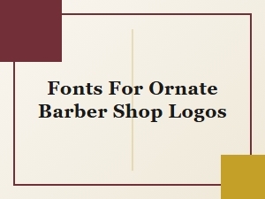 Stylish Fonts for Vintage Barber Shop Initials