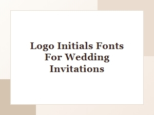 Ornate Vintage Font Initials for Wedding Logos