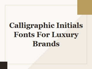 Signature Scripts for Luxurious Brand Initials